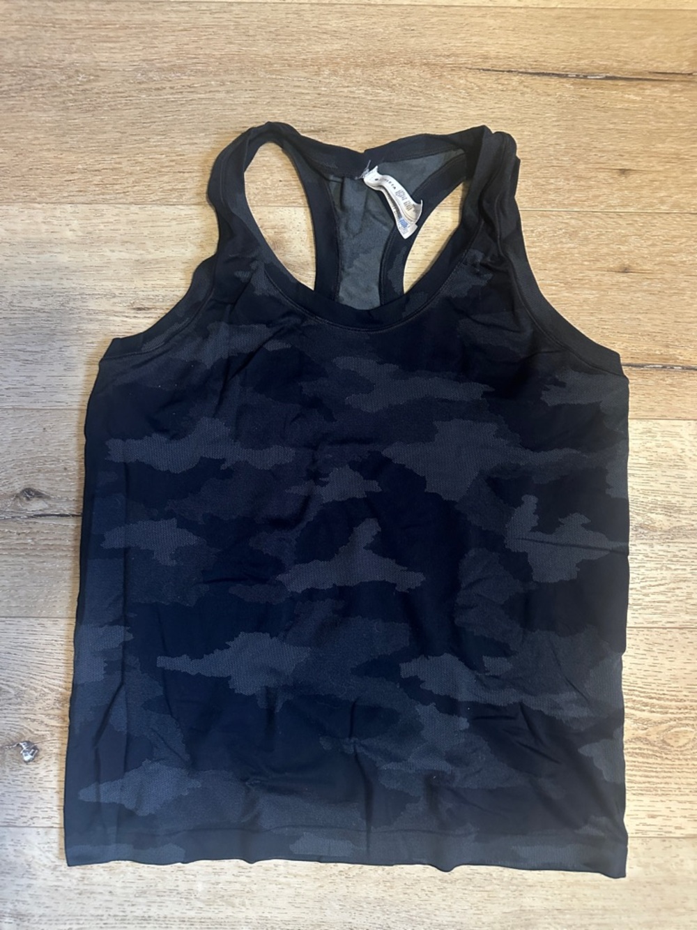 Athleta Black Camo Racerback Tank Top